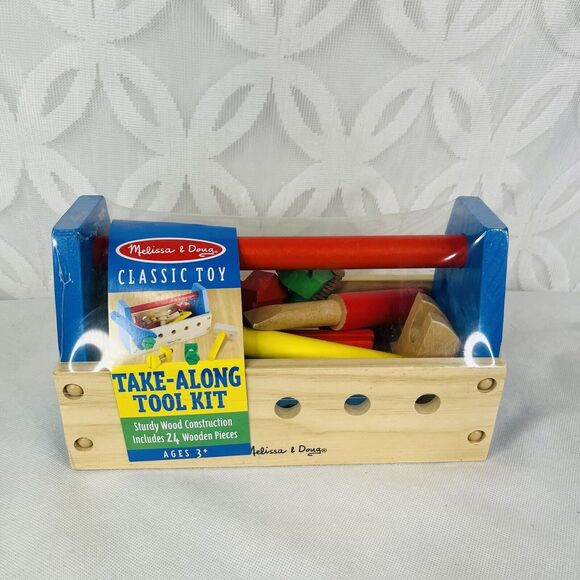 Melissa and Doug Take Along Tool Kit 24 Pieces Classic Toy (NEW & SEALED) - Picture 2 of 9